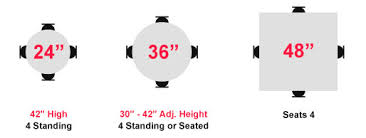 What is the maximum width so that the table and chairs do not look cluttered? Tables Seating Toledo Tent Party Rentals
