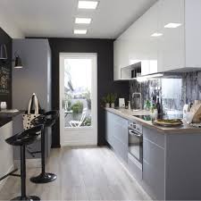 Meuble De Cuisine Gris Delinia Frost Meuble Cuisine Blanc Meuble Cuisine Cuisine En Longueur