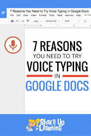 The best voice recognition tool for google docs, google voice typing ( figure a ), used to be found only on android devices. 7 Reasons You Need To Try Voice Typing In Google Docs Shake Up Learning