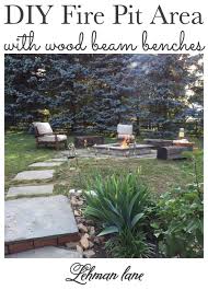 Participation and delivery area vary by store. Diy Fire Pit Area Wood Beam Benches On A Budget With Square Flagstone Patio Lehman Lane