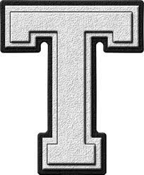 Your letter t water alphabet stock images are ready. Presentation Alphabets White Varsity Letter T