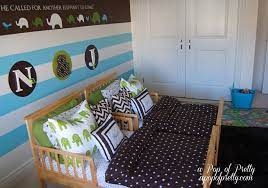 Horizonal Painted Stripes On Wall Toddler Room Decor Nursery To Toddler Room Toddler Rooms