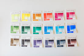 Tape the watercolor paper down to your work surface with painter's tape. How To Make Simple But Useful Watercolor Swatch Cards Susan Chiang