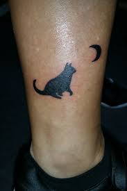 Tattoo Uploaded By Bryan Moores | Little Cat With The Moon #cat #moon #chat  #lune | 573555 | Tattoodo