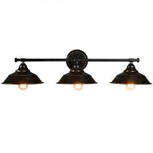 Bathroom Vanity Light 3 Light Wall Sconce Light Fixture Industrial Style Metal Wall Mount Lamp Fixture Industrial Indoor Wall Mount Lamp Shade For Bathroom Kitchen Living Room Workshop Cafe