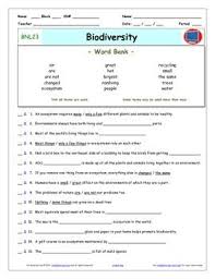 Bill Nye Biodiversity Worksheet Answer Sheet And Two Quizzes For Bill Nye The Science Guy Videos Magic School Bus Bill Nye Magic School