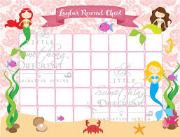 Mermaids Kids Sticker Chart Digital File