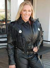 Ladies Cropped Leather Jacket W Fringe L205fb In 2021 Cropped Leather Jacket Fringe Leather Jacket Leather Jacket