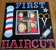 Layout First Haircut Boy Scrapbook Layouts Baby Scrapbook Pages Baby Boy Scrapbook Layouts