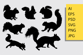 Download Squirrel Animal Silhouette Graphic By Cove703 Creative Fabrica SVG Cut Files