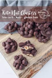 Keto Chocolate Nut Clusters Peace Love And Low Carb Recipe Keto Chocolate Recipe Chocolate Nuts Clusters Keto Candy
