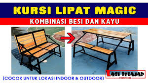 Meja lipat ini diperbuat daripada kaki meja yang kukuh dan pemukaan plastik pp yang tebal. Kursi Meja Lipat Magic Kombinasi Besi Dan Kayu Lebih Kuat Dan Kokoh Untuk Lokasi Indoor Outdoor Youtube