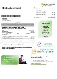 Australia Energy Australia Electricity Utility Bill Template In Word Format Energy Australia Bill Template Energy