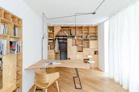 See more ideas about plywood walls, interior, plywood interior. Ingenious Plywood Partitions And Drapes Turn Apartment Into Workspace