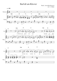 Akkord klavier vergleich die auswahl unter den getesteten akkord klaviere. Barfuss Am Klavier Annenmaykantereit Sheet Music For Piano Vocals Piano Voice Musescore Com