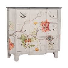 Guildmaster Handpainted Devon White Wash Floral Painted Chest 643009 Bellacor Painted Bedroom Furniture Decoupage Furniture Painted Furniture