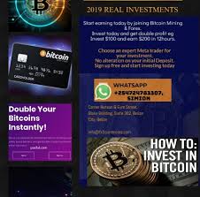 Investors can buy, sell, and trade stock in investments like bitcoin and other cryptocurrencies only at a properly licensed exchange. Invest On Forex And Bitcoins 254724783307 Fx Btc Trading Miners Facebook