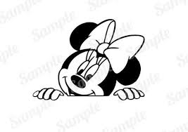 Peeking mickey and minnie svg. Peeking Minnie Mouse Svg Cricut File Mickey Disney Disney Malvorlagen Disney Silhouetten Mickey