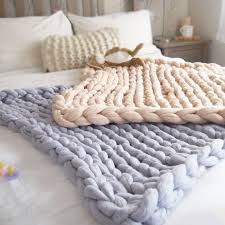 Check out knitted baby patterns on ebay. Super Chunky Knit Baby Blanket By Lauren Aston Designs Notonthehighstreet Com