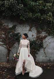 35 Gorgeous Long Sleeve Wedding Dresses Turtleneck Wedding Dress Wedding Dresses High Low Wedding Dress Long Sleeve