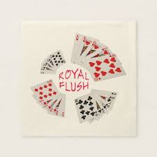 Poker Hands Royal Flush Paper Napkins Zazzle Com Poker Gifts Poker Hands Gambling Gift