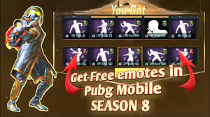 How To Get Free Emotes In Pubg Mobile Season 8 Season 2 And Season 3 Emotes New Pubg Trick Youtube