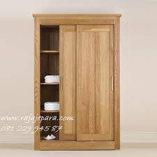 Lemari pakaian 3 pintu sliding dengan model minimalis membuat ruangan lebih luas. Lemari Pakaian Anak Pintu Sliding Kayu Jati Rajajepara Com