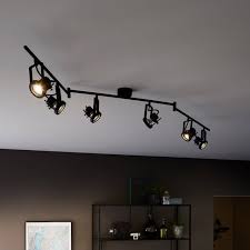 Plafonnier 6 Spots Fer Noir Inspire Technic In 2020 Lampen Wohnung Ideen