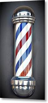 Black And White Barber Pole Meaning The Barber Pole Metal Print By Trisha Buchanan Barber Shop Decor Barber Pole Barber Shop Pole