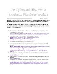 So what does myelin do? Peripheral Nervous System Review Guide Bio 201 Human Anatomy And Studocu