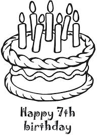 Happy 7th Birthday Coloring Book For Kids Happy Birthday Coloring Pages Birthday Coloring Pages Birthday Gifts For Boys