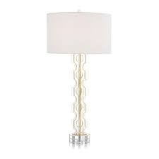More details this table lamp features the essence of coral in gold leaf with a white marble base. Acrylic Gold Leaf Table Lamp By John Richard Jrl 10255