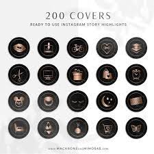 This instagram cover set is for your personal use only and it may not be shared, copied, reproduced or. 200 Instagram Story Highlight Icons Black Rose Gold Marble Ig Etsy Instagram Story Story Highlights Instagram Highlight Icons
