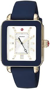 Michele Dames Deco Sport Navy Siliconen Horloge Michele Dames 39 S Deco Sport Navy 2020 Watches Saatler