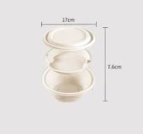 China Corn Starch Based Material Disposable 800ml round ...