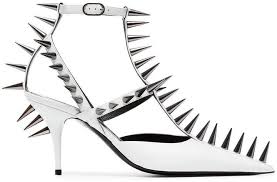 Balenciaga White Knife 80 Spike Leather Pumps Leather Pumps Designer Heels Pumps Heels