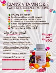 Laku keras macam pisang goreng panas hahha weh beli dianz dpt beg.lawanyaa. Dian Z Vitamin C E Whitening Collagen Kulit Cerah Dan Gebu Seawal 2 Minggu Shanazbeautyshoppe