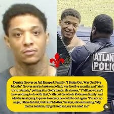 Derrick Groves has been extradited to Louisiana after his arrest in Atlanta  📸 @lastatepolice