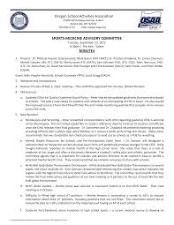 Oregon School Activities Association SPORTS MEDICINE ADVISORY COMMITTEE  MINUTES