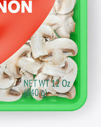 Plastic Tray With Sliced Champignon Mockup In Tray Platter Mockups On Yellow Images Object Mockups