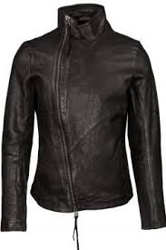 Tigha Lederjacke Iver Cow Schwarz Erkek Mont Mont Giyim