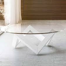 Brown large oval wood coffee table with storage. Contemporary Coffee Table Zen Riflessi Glass Oak Round