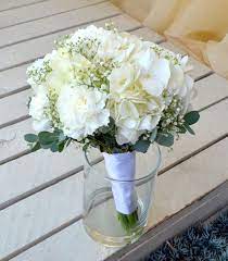 Carnation Hydrangea And Babies Breath Bouquet Prom Flowers Bouquet Flower Bouquet Wedding Carnation Wedding Bouquet