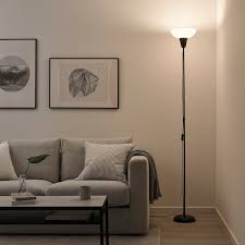tagarp إضاءة أرضية للأعلى أسود أبيض ikea