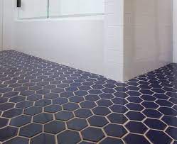 5 out of 5 stars. Hexagons Take The Floor Hexagon Tile Bathroom Floor Bathroom Floor Tiles Hexagon Tile Bathroom