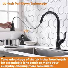Check spelling or type a new query. Appaso Black Kitchen Faucet With Pull Down Sprayer Single Handle Stainless Steel High Arc Kitchen Sink Faucet With Pull Out Sprayer Deck Plate Matte Black Amazon Com