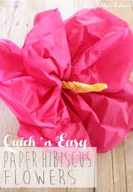 Its include leaf flower, base flower hexagon, and center. Quick And Easy Paper Hibiscus Flowers