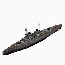 3d Model Battlecruiser Hindenburg Imperial German 3d Model Model Ships 3d Model Battleship
