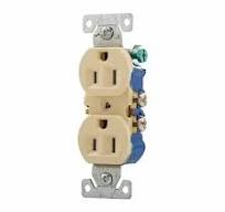 Eaton Wiring 15 Amp NEMA 5-15R 125V Duplex Receptacle Outlet, Ivory