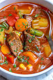 Add the water, barley, onion, celery, salt and pepper; Homemade Vegetable Beef Soup Recipe Healthy Fitness Meals